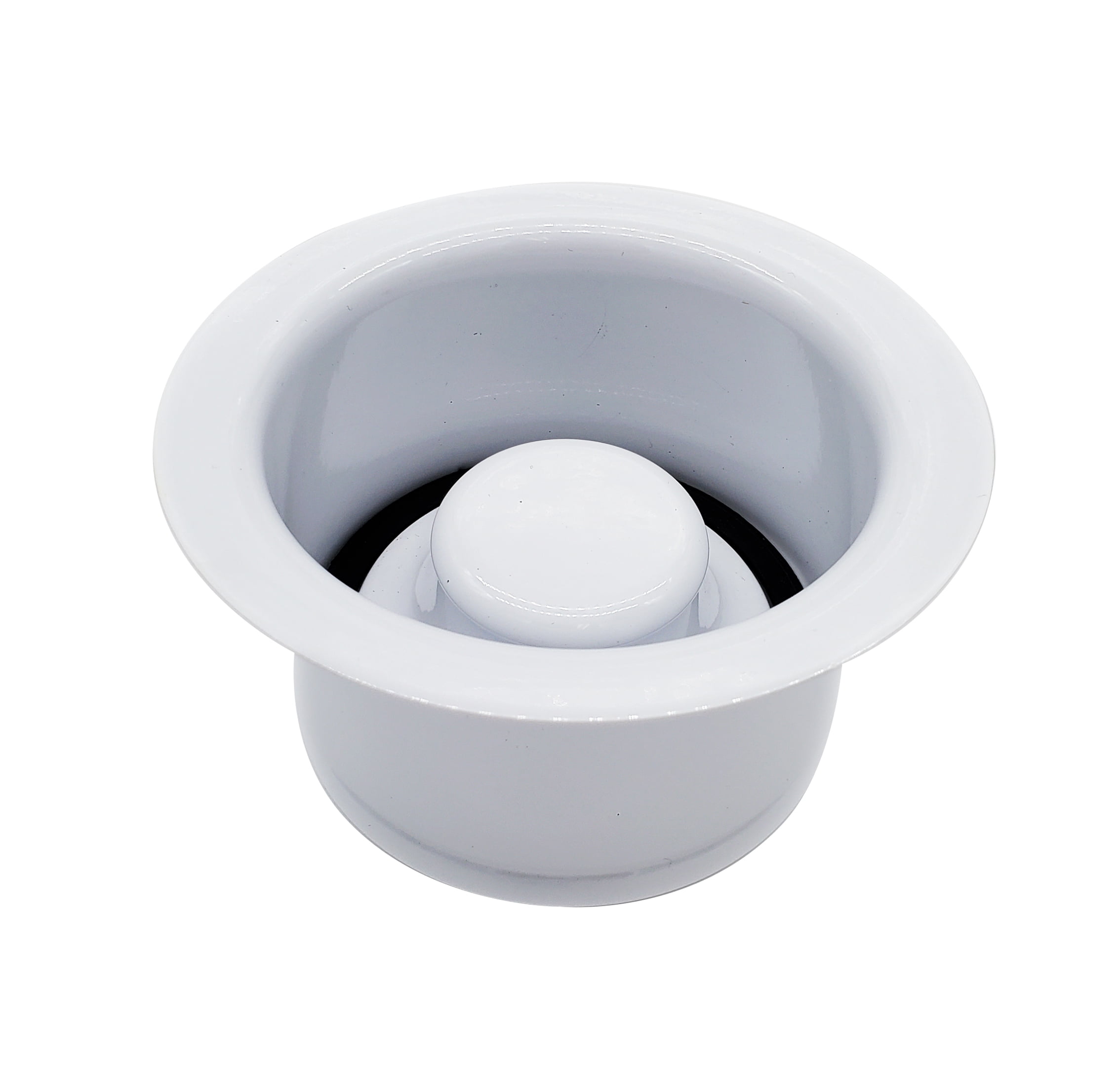 Westbrass COMBO PACK 3-1/2" Wing Nut Style Sink Strainer and Extra-Deep Waste Disposal Trim, Powder Coat White