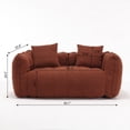 thumbnail image 6 of PORKISS Oversized Bean Bag Chair with 2 Pillows, Giant Large Loveseat Bean Bag Chair Couch for Adults Teens, Chenille Fabric Sofa, Red Brown, 6 of 12