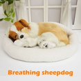 thumbnail image 2 of Realistic Sleeping Plush Breathing Dog Furry Dog With Mat Creative Animals Decor Stuffed Animal Doll, 2 of 4