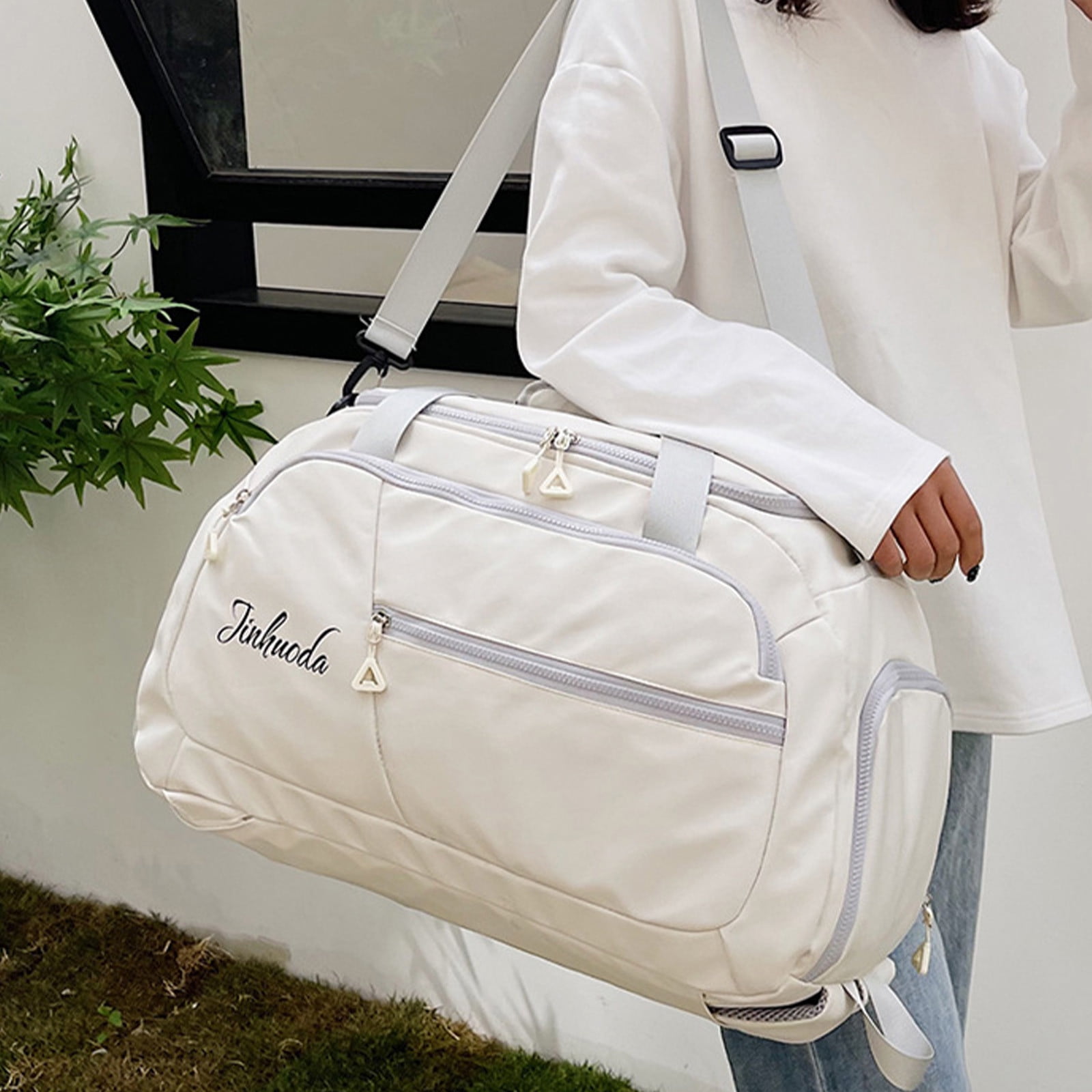maho Multi Functional Shoulder And Portable Fitness Travel Bag Sports Fitness Bag Good Quality Swimming Yoga Training Bag Leisure Travel Bag White on Clearance