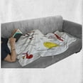 thumbnail image 6 of Retirement Party Soft Flannel Fleece Blanket, Colorful Hand-Drawn Doodle Happy Retirement Inscription with Floral Motifs, Cozy Plush for Indoor and Outdoor Use, 50" x 70", Multicolor, by Ambesonne, 6 of 6