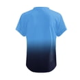 thumbnail image 5 of ALLLIST Spring Tops for Women 2024 Blue Gradient Short Sleeve V-Neck T-Shirts Womens Shirts XL, 5 of 5