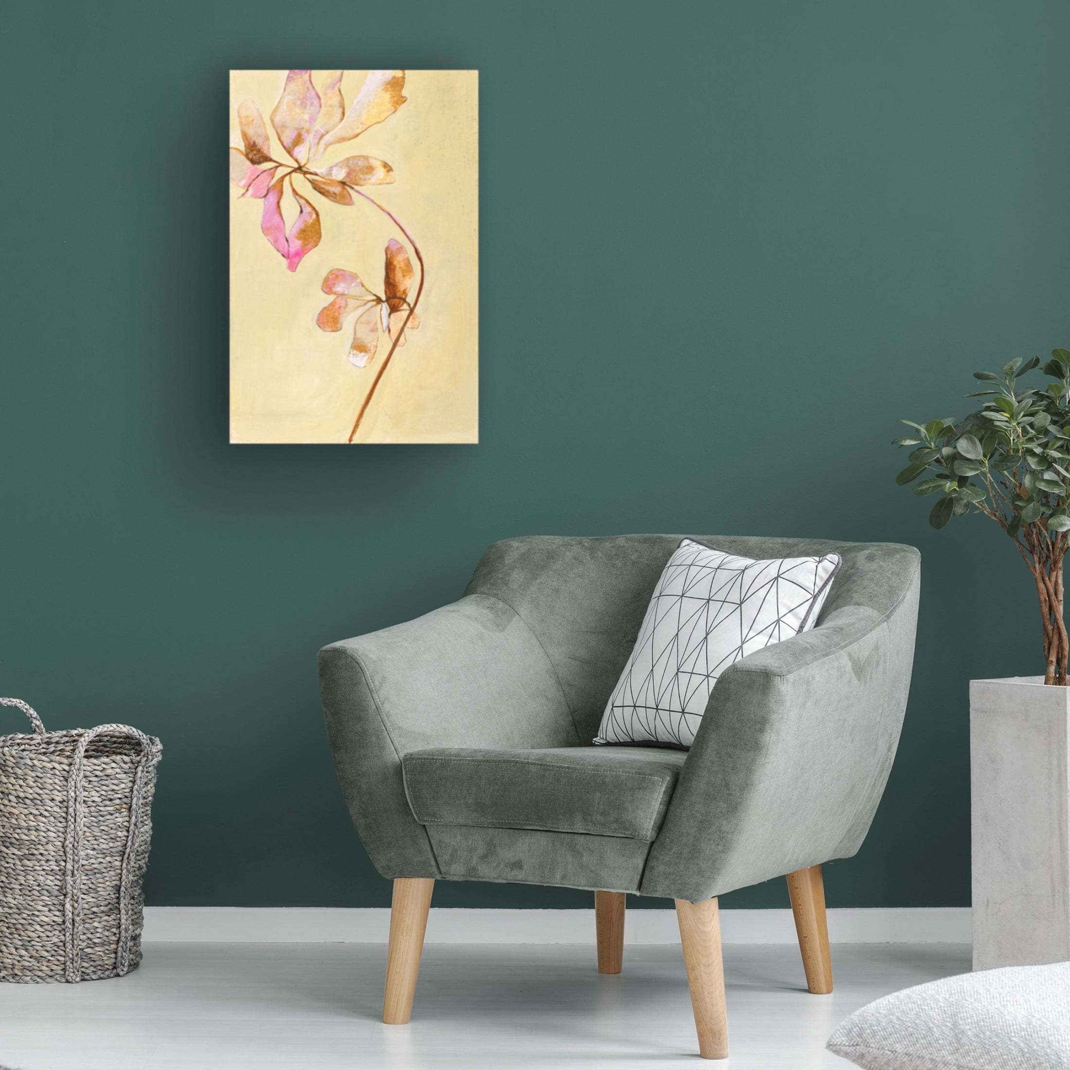 Canvas Wall Art - Design Fabrikken 'Darling Pink' Wall Art for Living Room, Bedroom, or Office Décor by Trademark Fine Art - 16 x 24 Inches