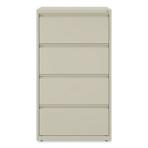 Alera Lateral File, 4 Legal/Letter-Size File Drawers, Putty, 30" x 18.63" x 52.5"