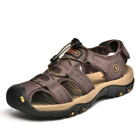 

Genuine Leather Men Shoes Summer New Large Size Men s Sandals Men Sandals Fashion Sandals Slippers Big Size 38-47