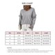 thumbnail image 5 of Suéter de mujer de manga larga con cuello en V y ribete de volantes Jersey casual Top de punto para clima frío Gris M, 5 of 6