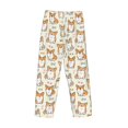 thumbnail image 5 of Goofa Cartoon Corgi Printed Soft Pajama Pants for Men, Wide Leg Comfy Casual Lounge Yoga Pants-, 5 of 9