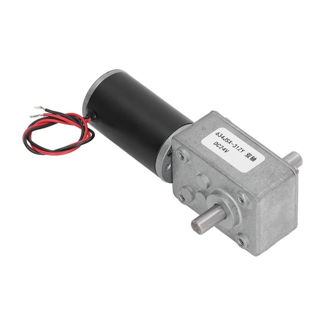 Moteur à Engrenages Micro Haute Vitesse Réduction de Torsion Électrique Autobloquant Réversible 24V Double Arbre pour Banque Distributeur Automatique Imprimante Copieur Équipement d'Automatisation de Bureau