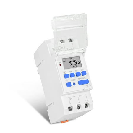 

Electronic Time Switch Programmable Weekly LCD Digital Display Relay Timer Countdown Battery Operated Clock Water Heater 12V