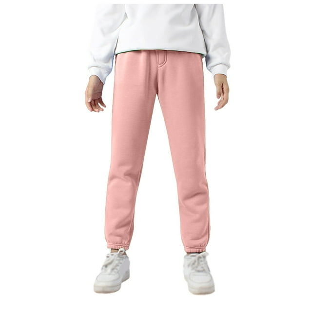Ketyyh-chn99 Cargo Pantalons pour Garçons Pantalons de Randonnée Extensibles pour Enfants Pantalons Longs Chauds à Carreaux Rouges pour Adolescents Garçons et Filles Pyjamas pour la Famille Vêtements de Maison Assortis pour 6-7 Ans, Rose