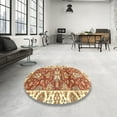 thumbnail image 4 of Ahgly Company Machine Washable Indoor Rectangle Abstract Grapefruit Red Area Rugs, 6' x 9', 4 of 7