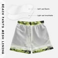 thumbnail image 3 of FORMRS Boys Swim Trunks Quick Dry Mesh Liner Boardshorts Sizes XS-XL, Green Flowers, 3 of 7