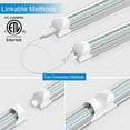 thumbnail image 2 of CNSUNWAY LIGHTING V-Shaped T8 LED Shop Lights, 2FT 20W 2600LM, Linkable Fixtures, 6000K Cool White, ETL Listed, 4-Pack, 2 of 8