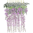 thumbnail image 1 of Artificial flowers, artificial wisteria, home decor, made of silk, 12 pieces - purple, 1 of 4
