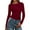 Burgundy, variant on FreshPretty Womens Tops Dressy Casual Workout Outfits Fall Long Sleeve Shirts Boat Neck Ruched Bodycon Going Out Top