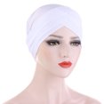thumbnail image 2 of Daolelai Elastic Fabric Forehead Three Cross Hat Turban Hat Bottoming Hat, 2 of 2