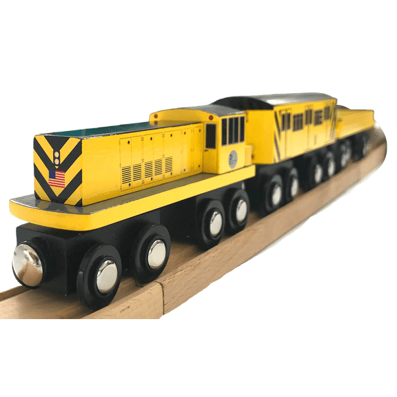 Munipals MP01-51WS NYC Work Train & Sheds Set Wooden Railway Train 3-Piece MTA Licensed