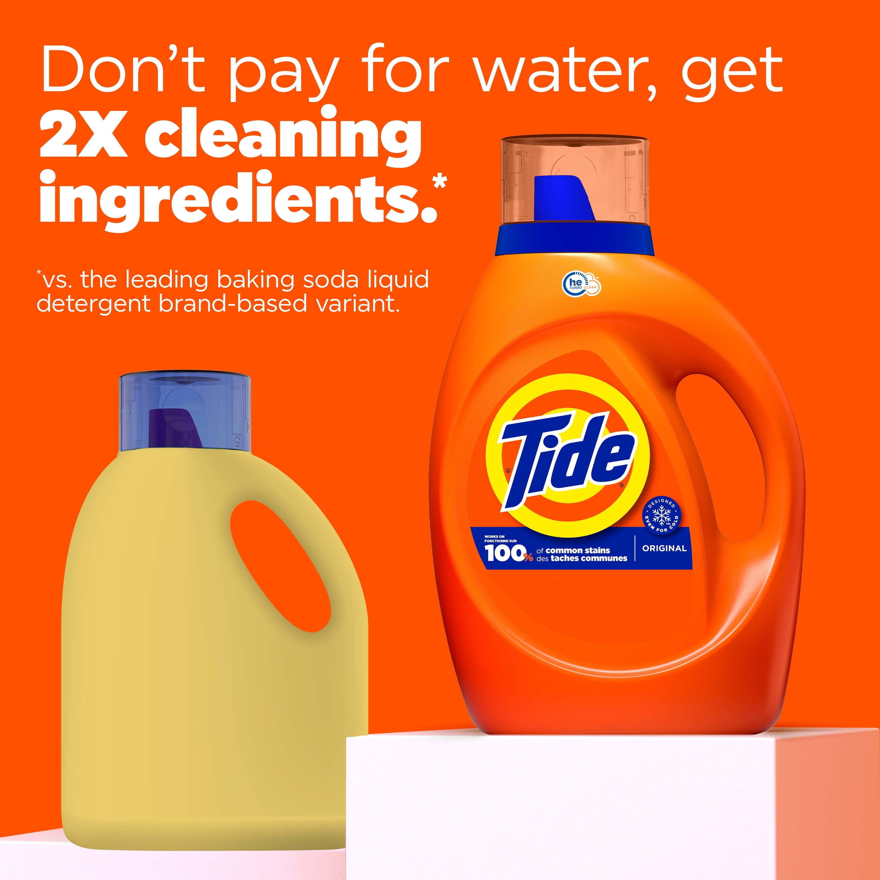 Tide Laundry Detergent Liquid with 6X Boosted Cleaning Power, Original Scent, 32 fl oz, 25 Loads