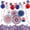 Design3, variant on Fourth of July Decorations Patriotic USA Party Decoration Independence Day Party Supplies America Paper Fans USA Flag Pennant Office Home Party Accessories Design 1