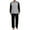 Gray, variant on LWITHSZG Pajamas for Men 2 Piece Outfits Crew Neck Long Sleeve Shirts and Straight Leg Pj Pants Matching Sets Casual Loose Lounge Sets