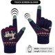thumbnail image 2 of 2 pares de guantes de invierno para pantalla táctil con estampado de punto de ciervo, cálidos guantes para mensajes de texto con forro polar para mujer Adepaton CJWUS-6652, 2 of 4