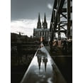thumbnail image 2 of Coniglio, Massimiliano 25x32 Black Ornate Wood Framed with Double Matting Museum Art Print Titled - The Cologne Cathedral, 2 of 4