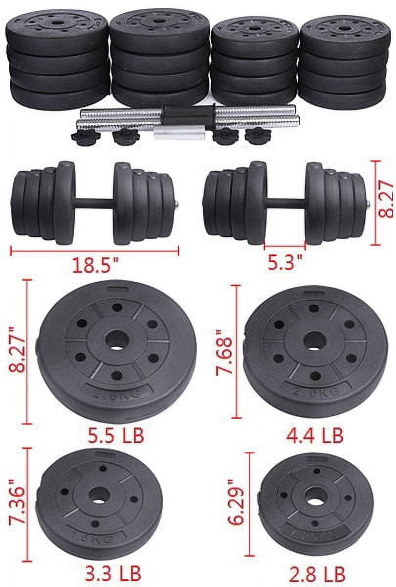 Alden Design 66 lb. Adjustable Dumbbells for Weight Training, Black