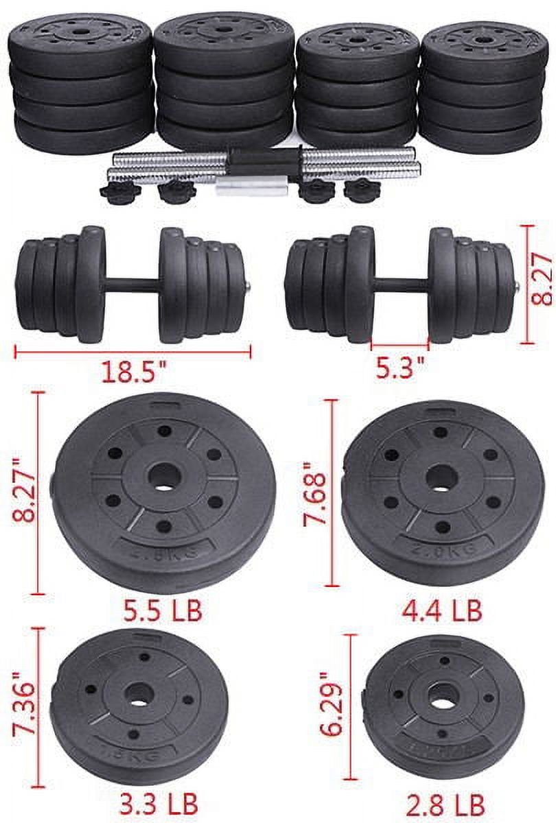 Alden Design 66 lb Adjustable Dumbbells with Cement Plates photo 5