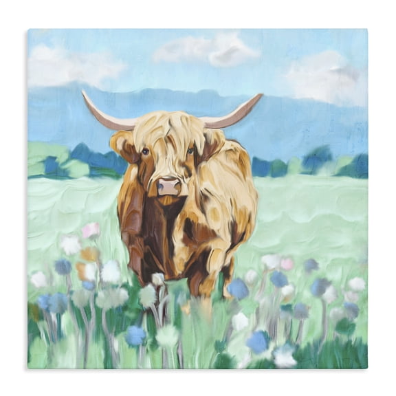 Stupell Industries Rustic Lodge Blue Sky Highland Canvas Art, 17 x 17, by Kim Allen