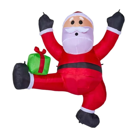 Sharprepublic Christmas Inflatables Climbing Santa Claus Funny for Indoor Backyard Holiday