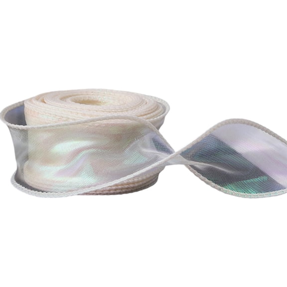 Iridescent Organza Ribbon for Wedding, Party, and Event Decoration, DIY Crafts, Gift Wrapping, Hair Accessories, Elegant and Versatile