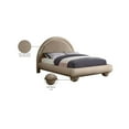 thumbnail image 2 of Meridian Furniture Madrid Taupe Velvet King Bed, 2 of 7