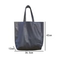 thumbnail image 3 of Milageto Commuting Tote Bag PU Leather Shoulder Bag for Commuting Travel Birthday Gift Black, 3 of 8