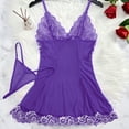 thumbnail image 4 of Levmjia Women's Mesh Lingerie Set Lace Sheer Sleepwear Deep V Pajamas Romantic Nights Valentine's Day Gift Two Piece Set Comfortable And Elegant, 4 of 4