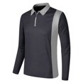thumbnail image 5 of Mens Shirts, Awwp Men's Loose Fit Casual Fashion Lapel Long Sleeve T Shirts for Men Dark Gray XL, 5 of 9