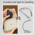 thumbnail image 5 of Luz de libro, luz de lectura, lámpara de libro para leer en la cama, regalos para amantes de los libros para mujeres y hombres, luz de libro LED con Clip recargable USB, 5 of 5