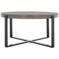 thumbnail image 5 of SAFAVIEH Navya Round Coffee Table, Light Grey Top/Black Legs, 5 of 10