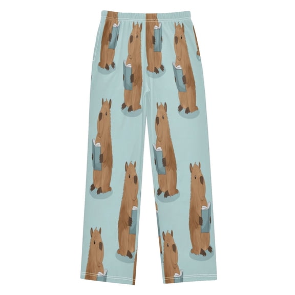 Boy's Pajama Pants Boys' Long Sleep Pants Children's Pajama Pants Loose Fitting Pajama Pants are Convenient to Put on and Take off S Cute Capibara Seamless