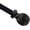 Black, variant on Urbanest Adjustable Single Curtain Rod Set Lecca Finials – 1 - Inch Diameter, With Renaissance Gold Rod, 28–48 Inches
