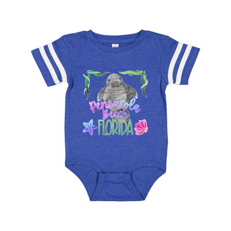 

Inktastic Pensacola Beach Florida Cute Swimming Manatee Gift Baby Boy or Baby Girl Bodysuit