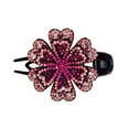 thumbnail image 2 of Pinzas para el cabello para mujeres, pinzas para peinar, pinzas para el cabello para niñas, pinza para el cabello con doble flor y diamantes de imitación, diseño de perlas flexibles, pinza para el cab, 2 of 4