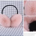 thumbnail image 3 of Orejeras mullidas para clima frío para mujer, diadema cálida para invierno, lindos calentadores de orejas holgados, color negro, 3 of 5