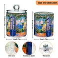 thumbnail image 5 of Yayeee 2 Pack Qtip Holder Bathroom Cotton Swab Canister with Lid Clear Dispenser Set, Blue Window, 5 of 6