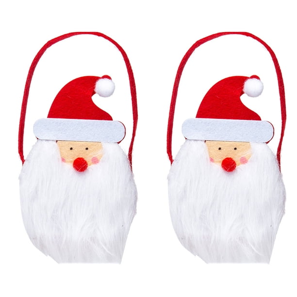 Bolsas de regalo de Navidad, bolsas de almacenamiento para festivales resistentes a desgarros de alce Claus, bolsa de embalaje para galletas y Kits de decoración para fiestas Papá Noel/2 uds. Bewildely HA068921-02
