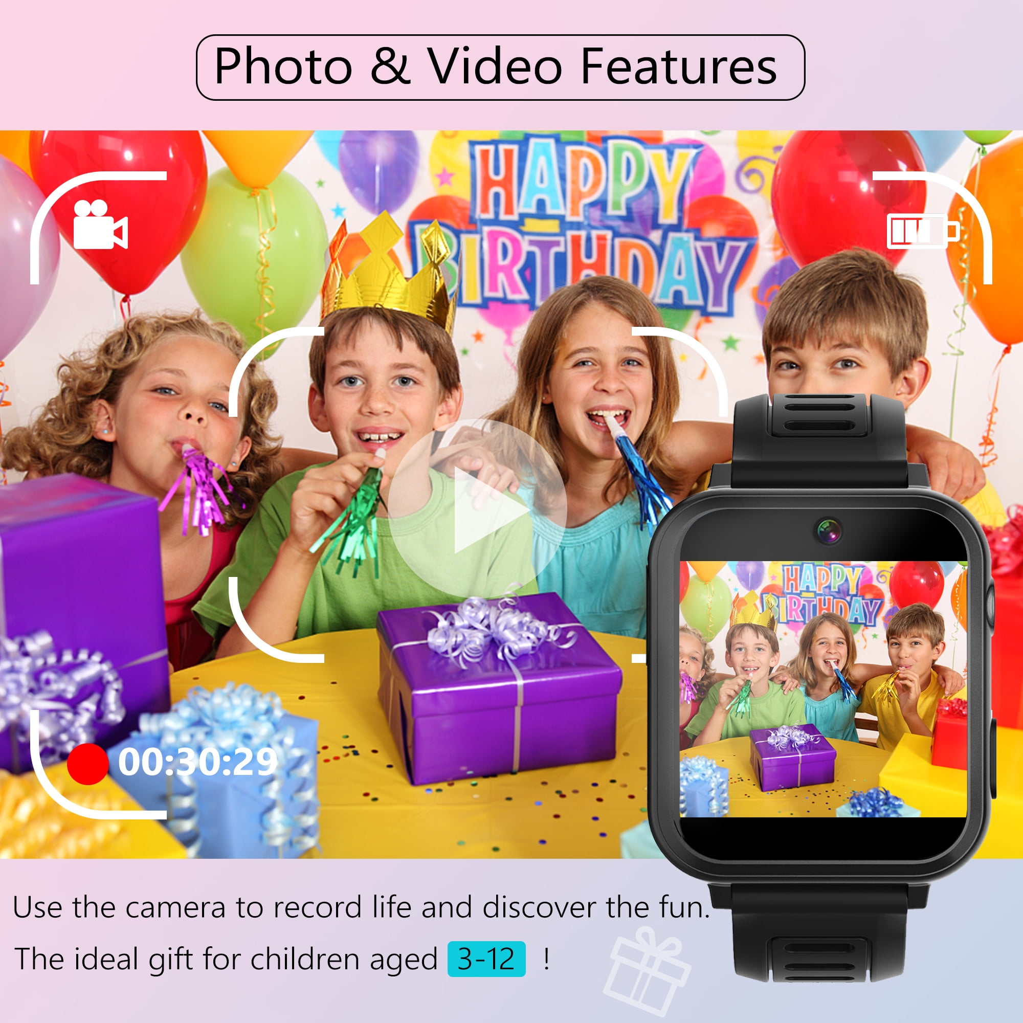 SZBXD Kids Smart Watch, Black, with 24 Games, Music, Alarm, Torch, Calculator, Step Counter, Age 3-12 - Walmart.com SZBXD Kids Smart Watch, Black, with 24 Games, Music, Alarm, Torch, Calculator, Step Counter, Age 3-12 - Walmart.com