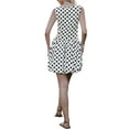 thumbnail image 3 of INSPIRE CHIC Polka Dot Dress for Women's Summer Sleeveless Crew Neck Mini Dress Trendy M White, 3 of 6