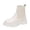 Beige, variant on Fesfesfes Platform Boots for Young Ladies Women's Casual Elastic Boots Slip On Thick Soled Round Toe Shoe Boots 5.5(36)