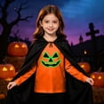 thumbnail image 7 of Ugoldhm Girls Halloween Glow In The Dark Print Crew Neck Long Sleeve Shirts Soft Casual Fall Top, 7 of 7