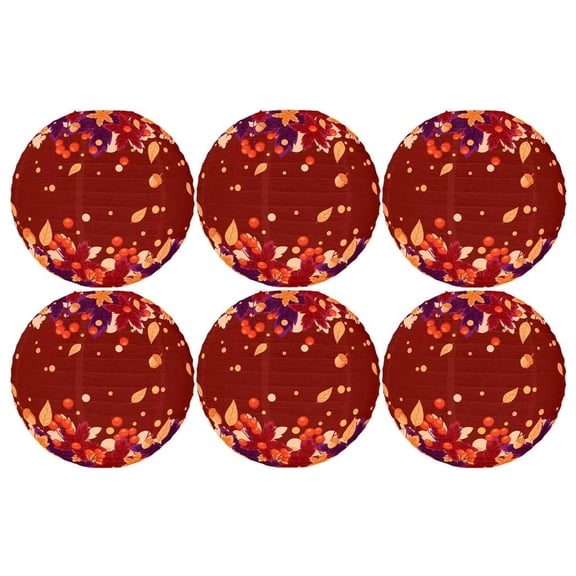 SDFGTstore 6Pcs Fall Theme Party Lanterns for Thanksgiving Indoor and Outdoor Decoration