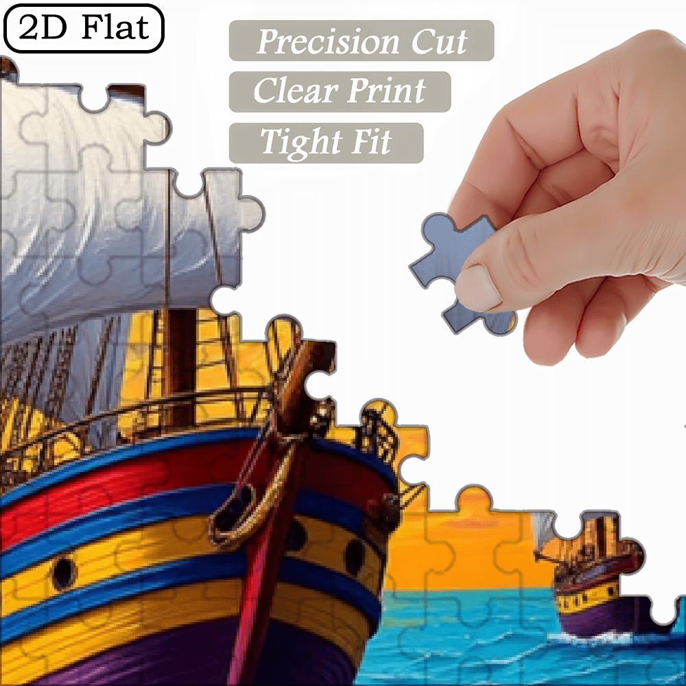 1000 pieces of vertical paper jigsaw puzzles - colorful sailing ships, with dimensions of 29.5 * 20 inches.